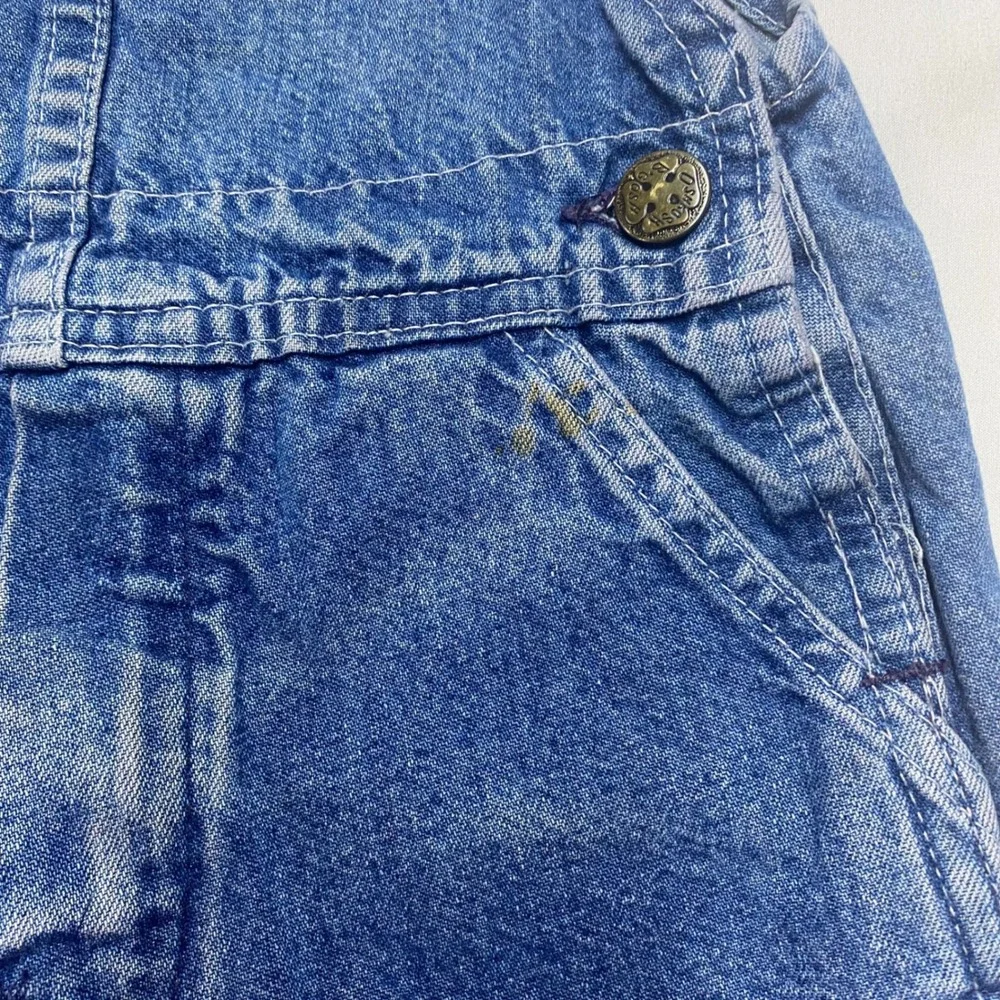 Vintage OshKosh B'gosh Denim Shortalls Vestbak Made in USA Blue 4T